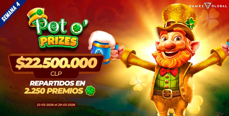 Torneo Pot o’ Prizes por Games Global semana 4
